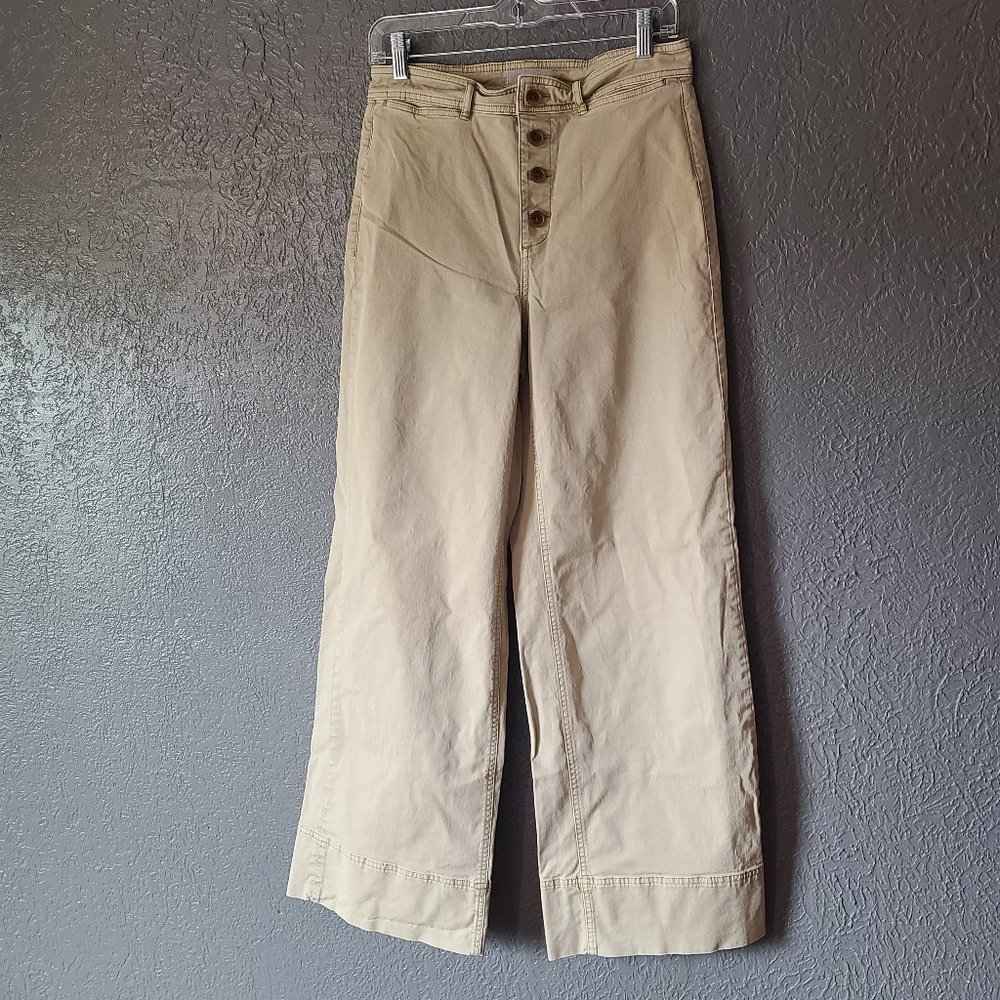 Everlane Size 8 Button Up Wide Leg Khakis